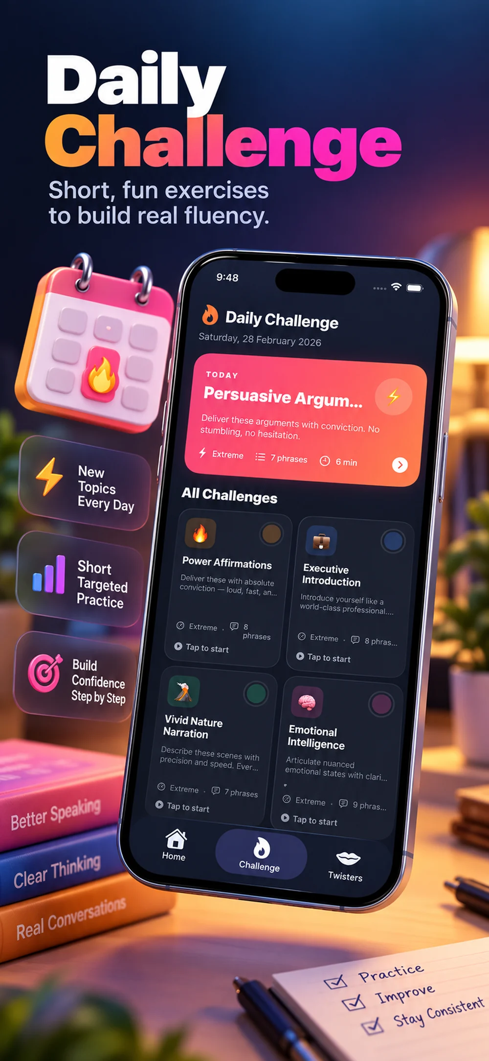 Take a daily challenge